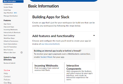 Slack Webhook URL - Incoming Webhooks